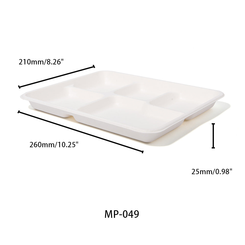 5-compartment tray