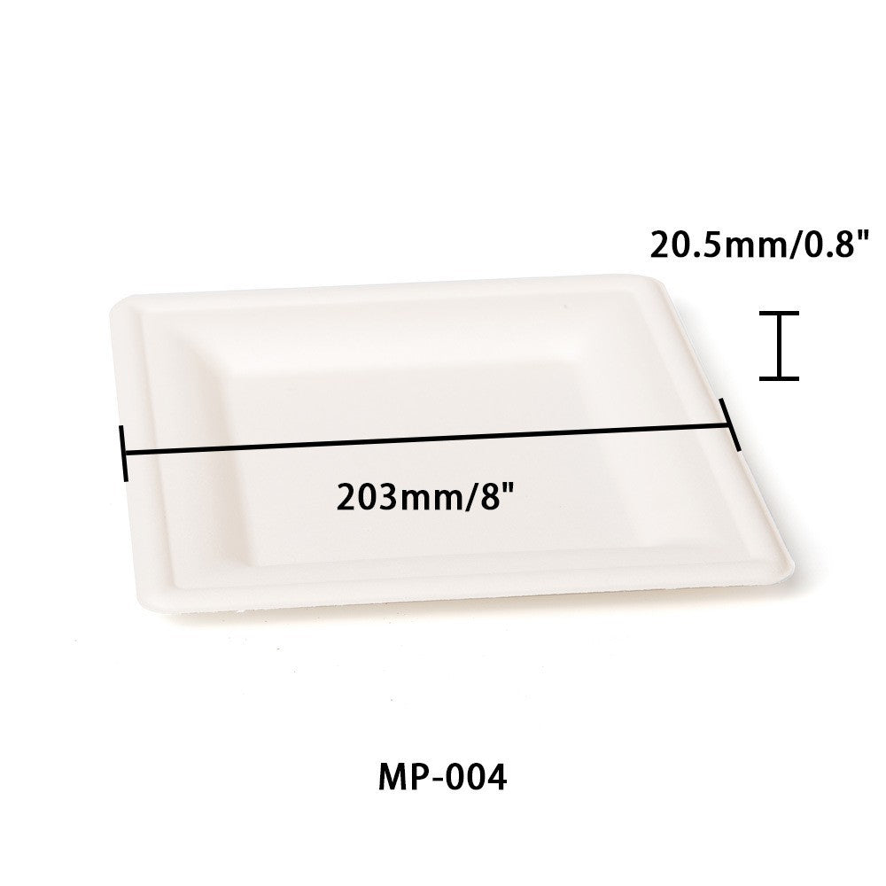 8" square plate