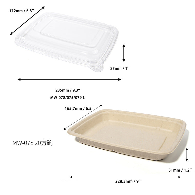 20oz rectangular bowl