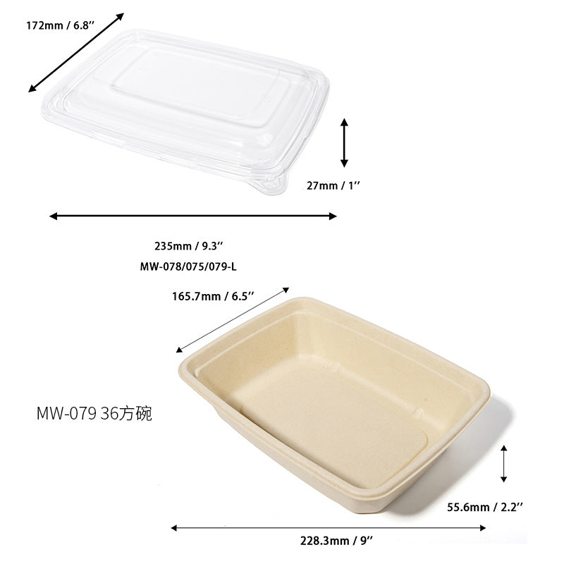36oz rectangular bowl